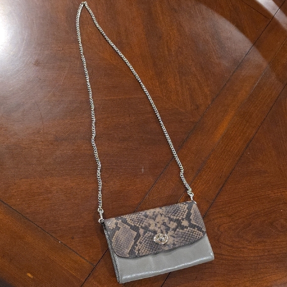 (J9) Coach Snake Print and Gray Crossbody Bag - Picture 2 of 9